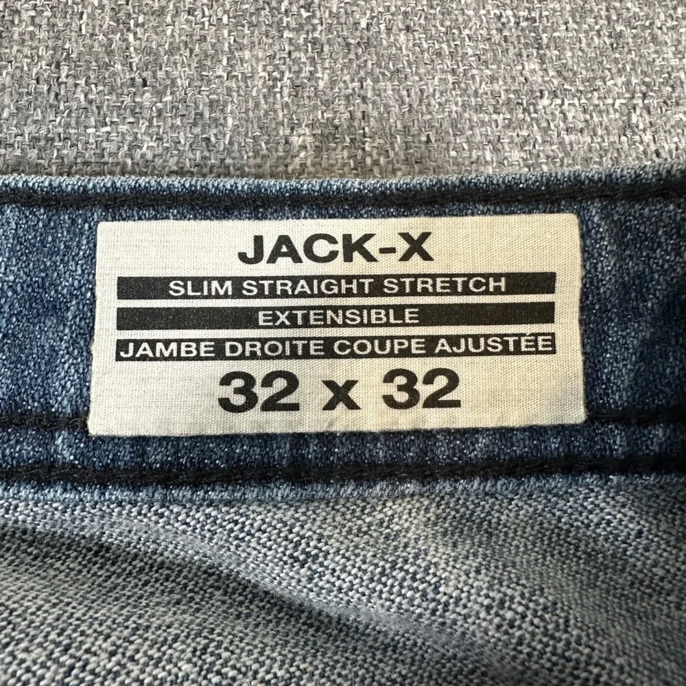 Buffalo David Bitton Jack-X Slim Straight Stretch Blue Jeans Mens 32x32 Denim - Picture 3 of 10